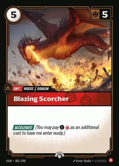 Blazing Scorcher - OGN-001-p - Promotional Cards - Riftbound card